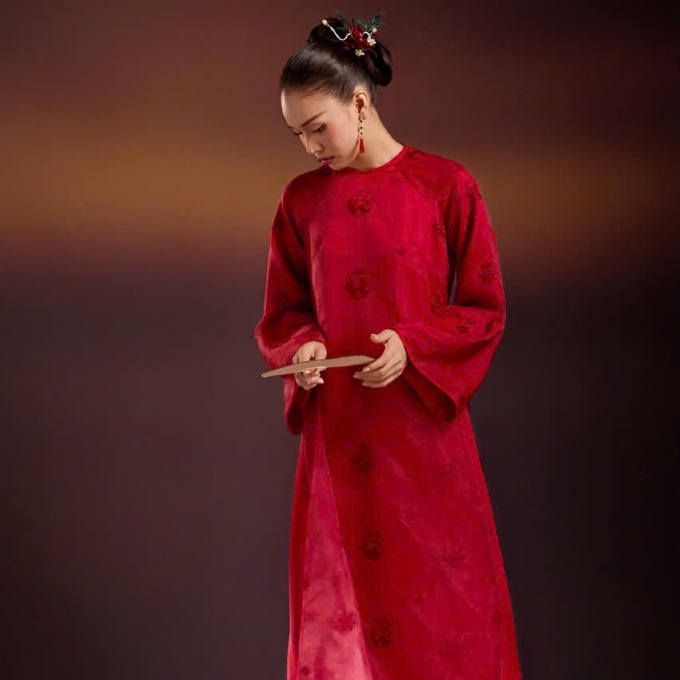 Áo Dài Hồng Yên - EDINI - A1693RD