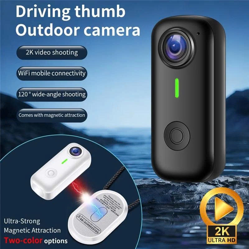 D100 - Camera Sports, Hành trình Full HD 2K Có WiFi Xem Qua App, nhỏ gọn
