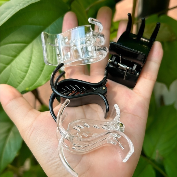 Kẹp Tóc Càng Cua Nhựa Cao Cấp Túi 6 hoặc 12 Cái, 3 Răng #TQ01 - Kẹp tóc xinh 2k