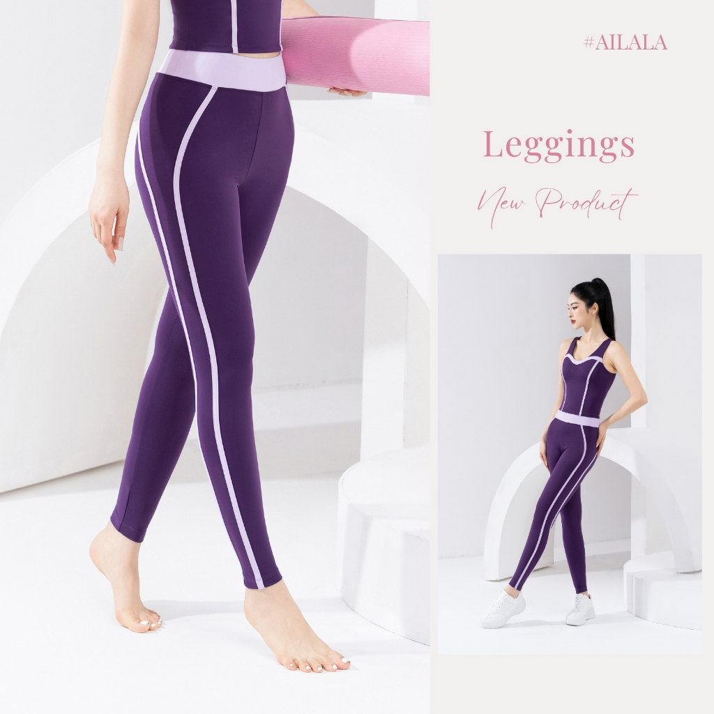 Quần Dài Tập Yoga Gym AiLALA LUX22, Quần Legging Cạp Cao, Chất Liệu Cao Cấp Thoáng Khí