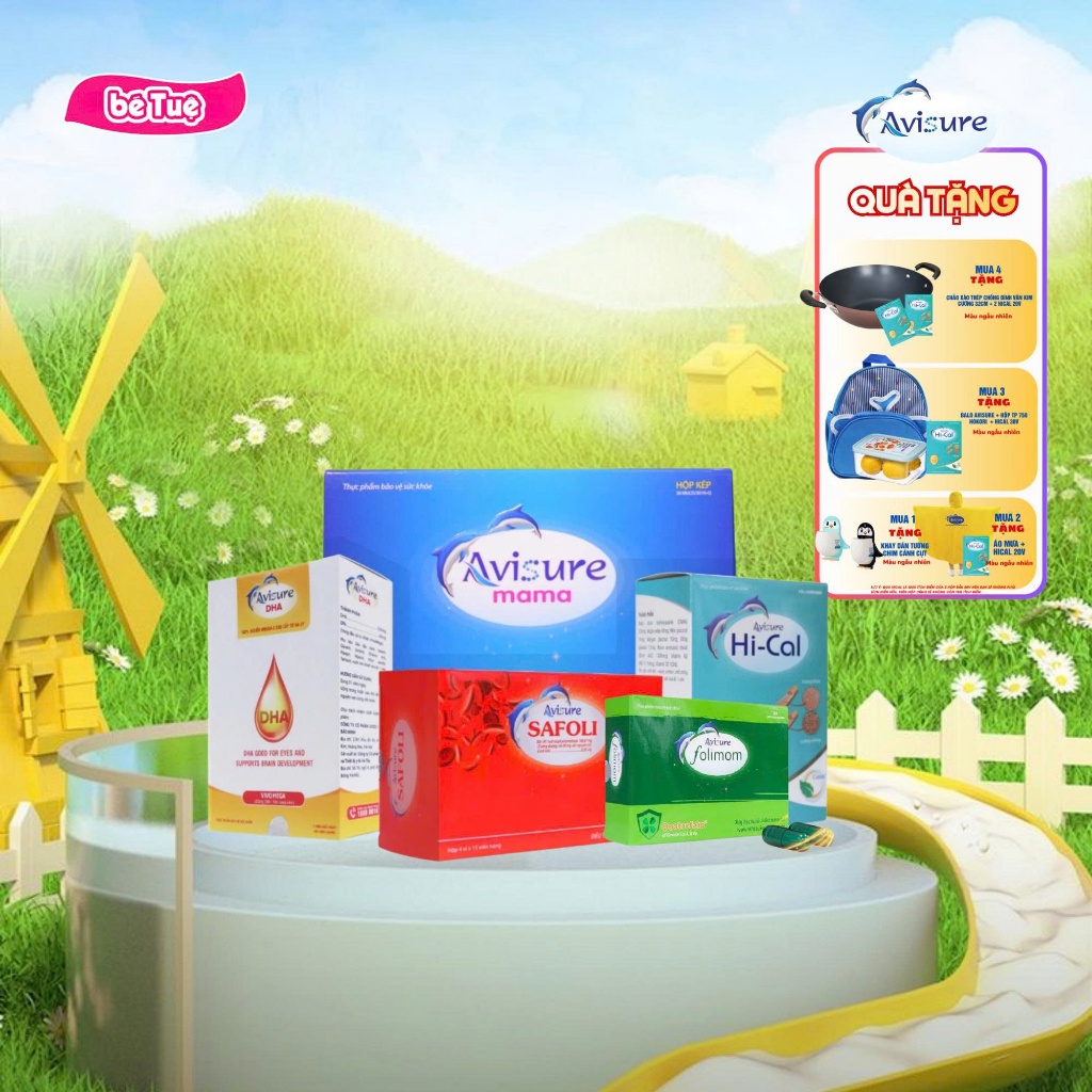 Bộ vi chất thiết yếu canxi DHA Avisure cho mẹ bầu