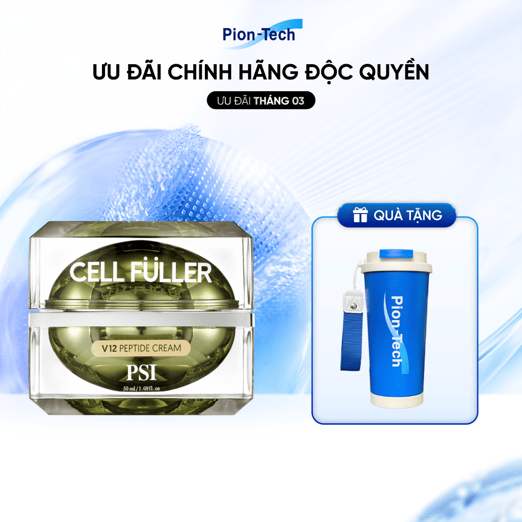 Kem fuller vi bóng dưỡng da cải thiện nếp nhăn, trắng da PSI CELL FULLER V12 PEPTIDE CREAM