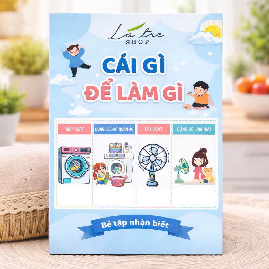 Học liệu Cái Gì Để Làm Gì Bộ Thẻ Kích Thích Ngôn Ngữ Giúp Bé Nói Sớm Hiểu Nhanh