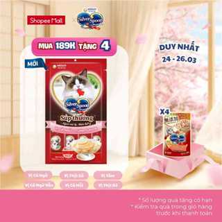 Súp thưởng Silver Spoon dạng thanh cho mèo 56g ( 4 thanh 14g) - 6 Vị Thơm Ngon
