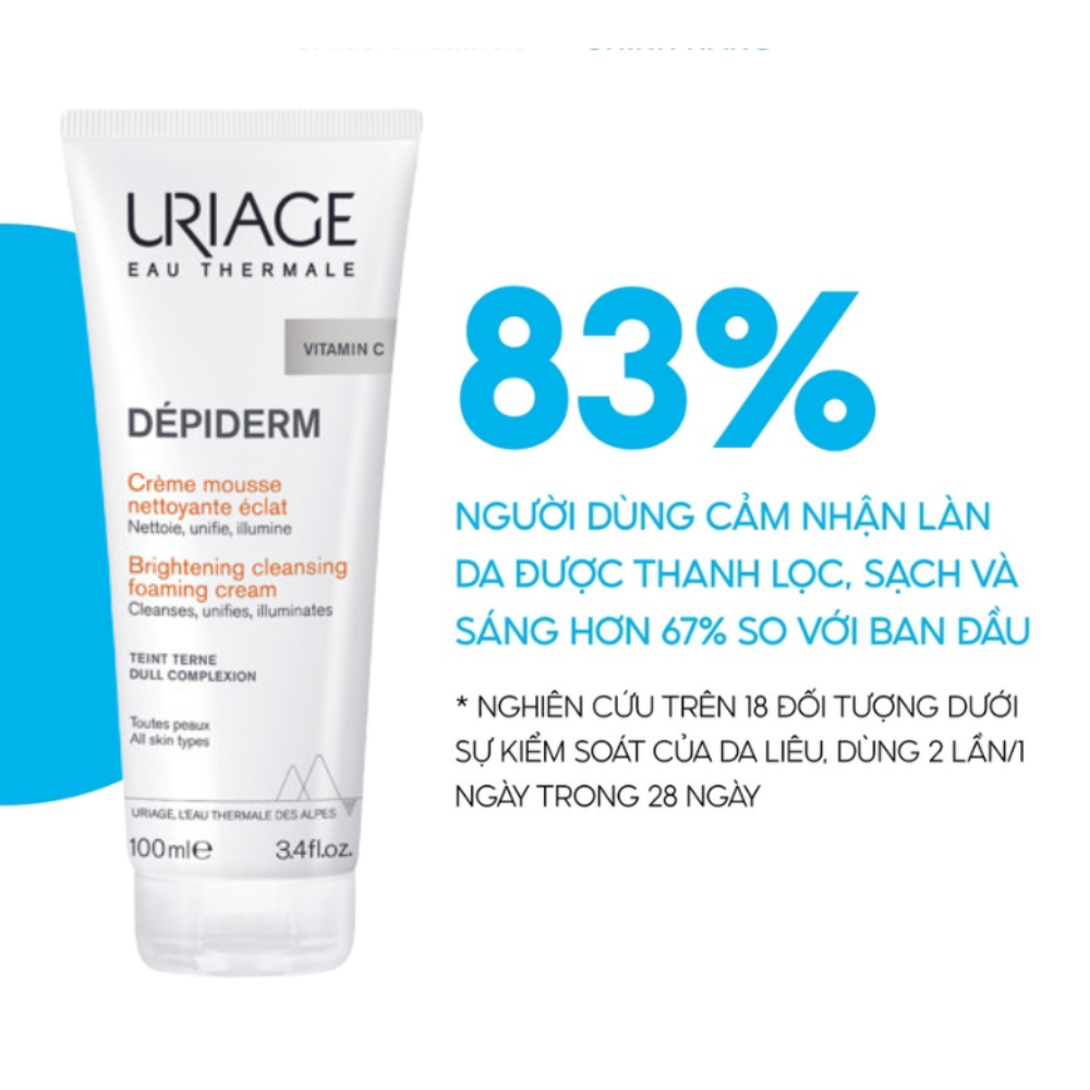 Ảnh 6 của Sữa rửa mặt Uriage Hyséac, Dépiderm làm sạch da, hỗ trợ sáng da & kiểm soát dầu mụn 150ml/100ml