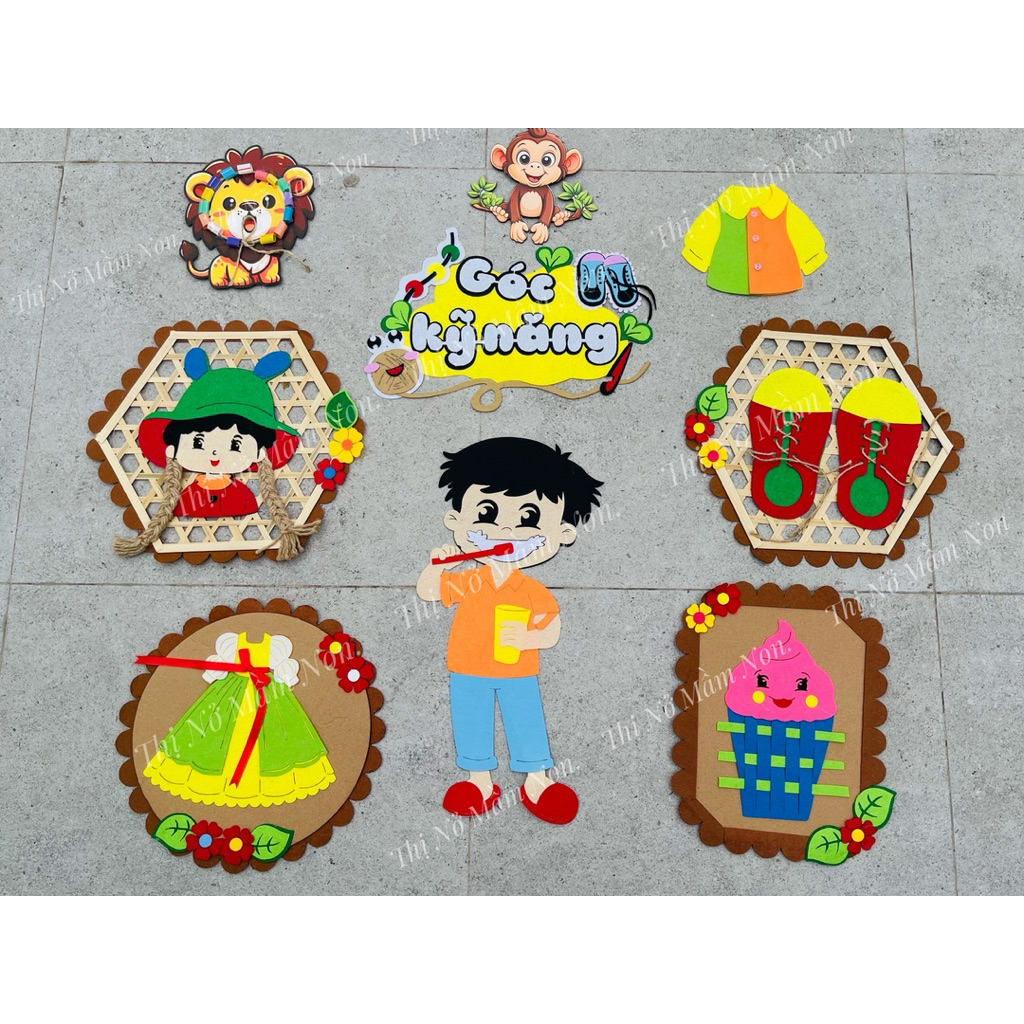 Góc kỹ năng của bé steam tranh góc mầm non 2026 stem