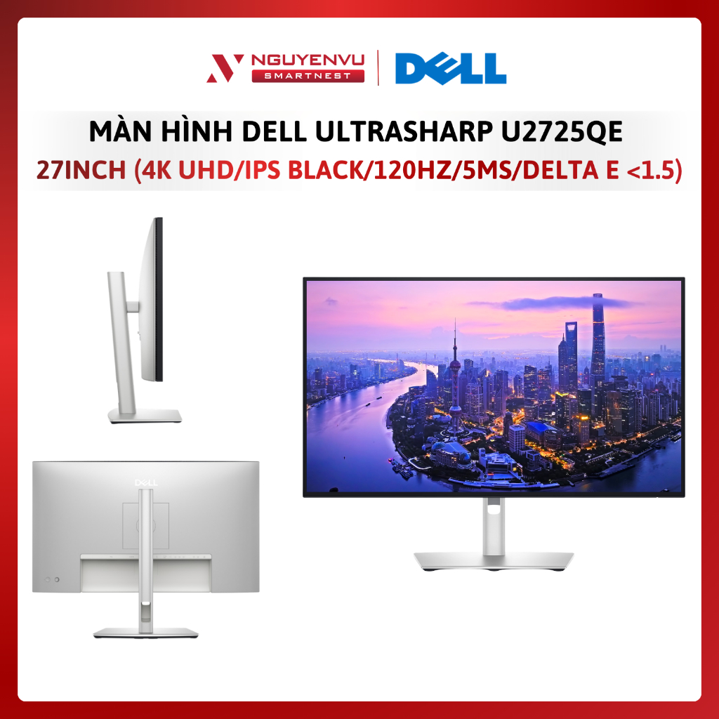 Màn hình DELL UltraSharp U2725QE 27inch (4K UHD/IPS Black/120hz/5ms/Delta E <1.5) - Hàng Chính Hãng