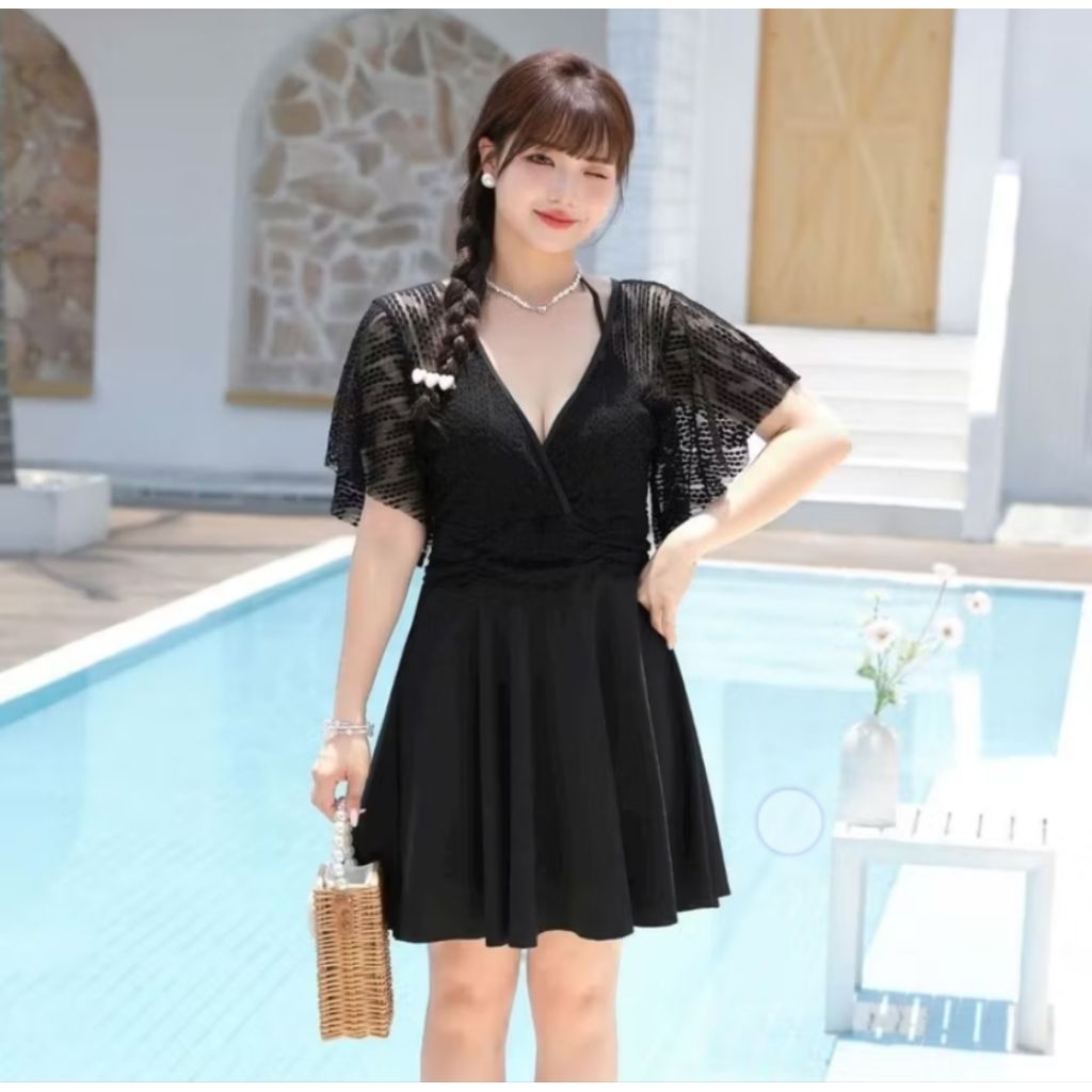 (60-100kg)#218 Áo bơi , váy bơi nữ big size