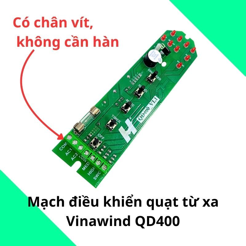 Mạch điều khiển từ xa quạt đứng Vinawind QD400, Bo mạch điều quạt cây Vinawind
