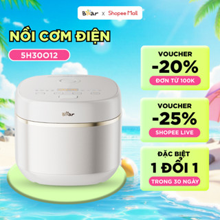 Nồi Cơm Điện Tử Bear 1.2L Lòng Nồi Inox Cao Cấp Nấu Cơm Ngon Công Nghệ Kiểm Soát Nhiệt Kép Nấu Cơm Tự Động RC-5H30O12