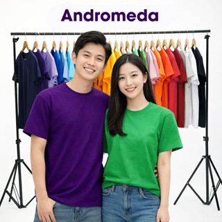 Áo Thun Trơn Ngắn Tay Cổ Tròn Andromeda Nhiều Màu Vải Dày Form Xuông Dùng Chung Cho Nam Nữ