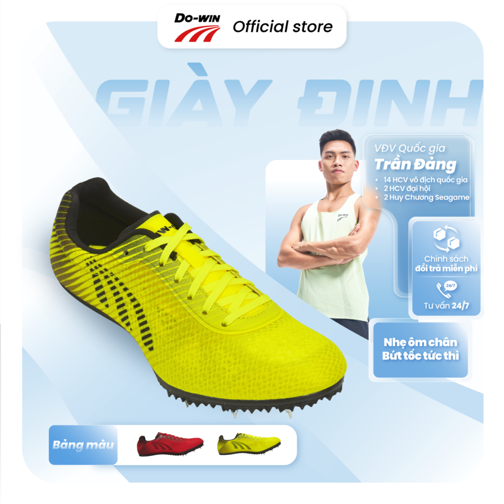 Giày Đinh Chạy Bộ Do-win Nam Nữ Tập Luyện Và Thi Đấu - Chạy Ngắn, Vượt Rào, Nhảy Xa dowin