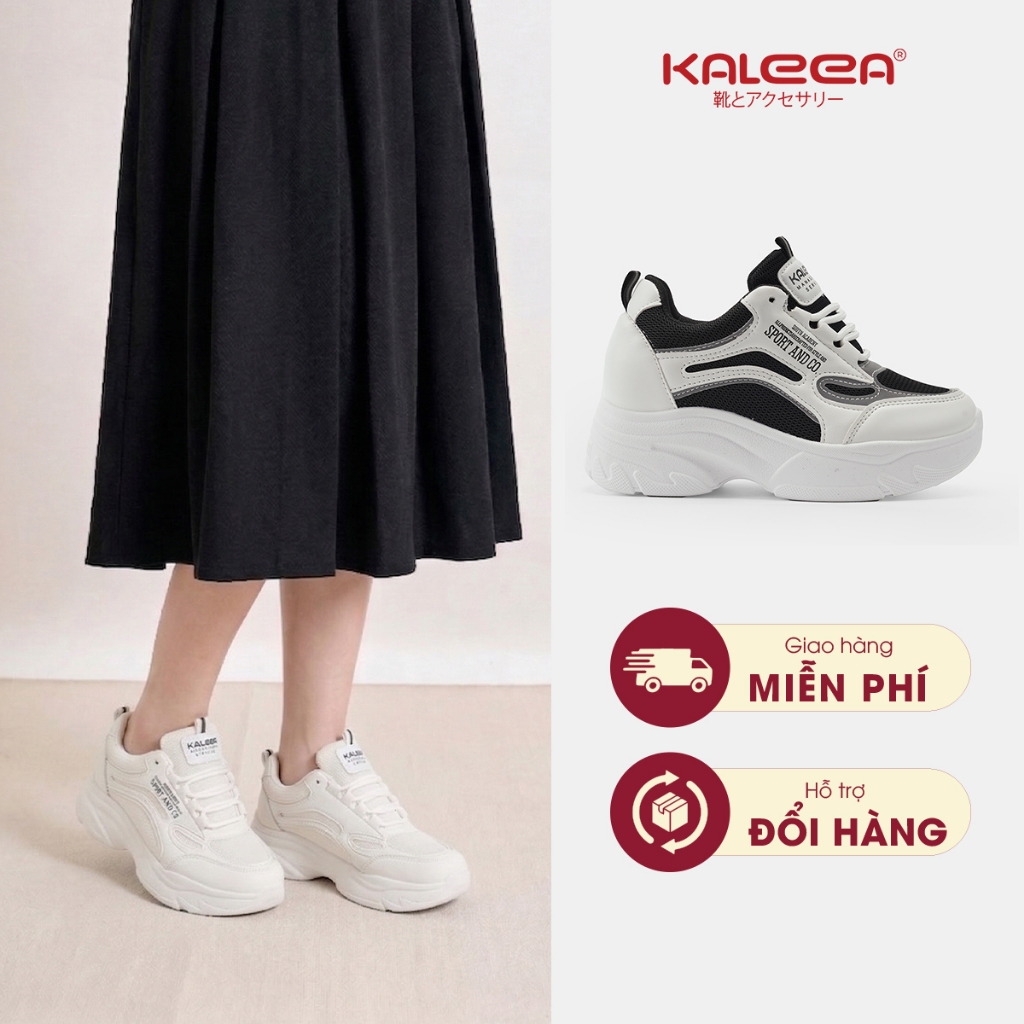 Kaleea – Giày Thể Thao Nữ Đế Cao 6cm Hack Dáng, Đi Không Đau Gót T60