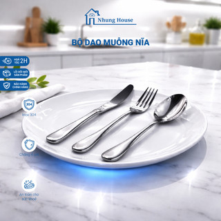 Bộ dao muỗng nĩa inox cho nhà hàng, quán ăn, hàng chất lượng loại 1 dày dặn, sáng bóng