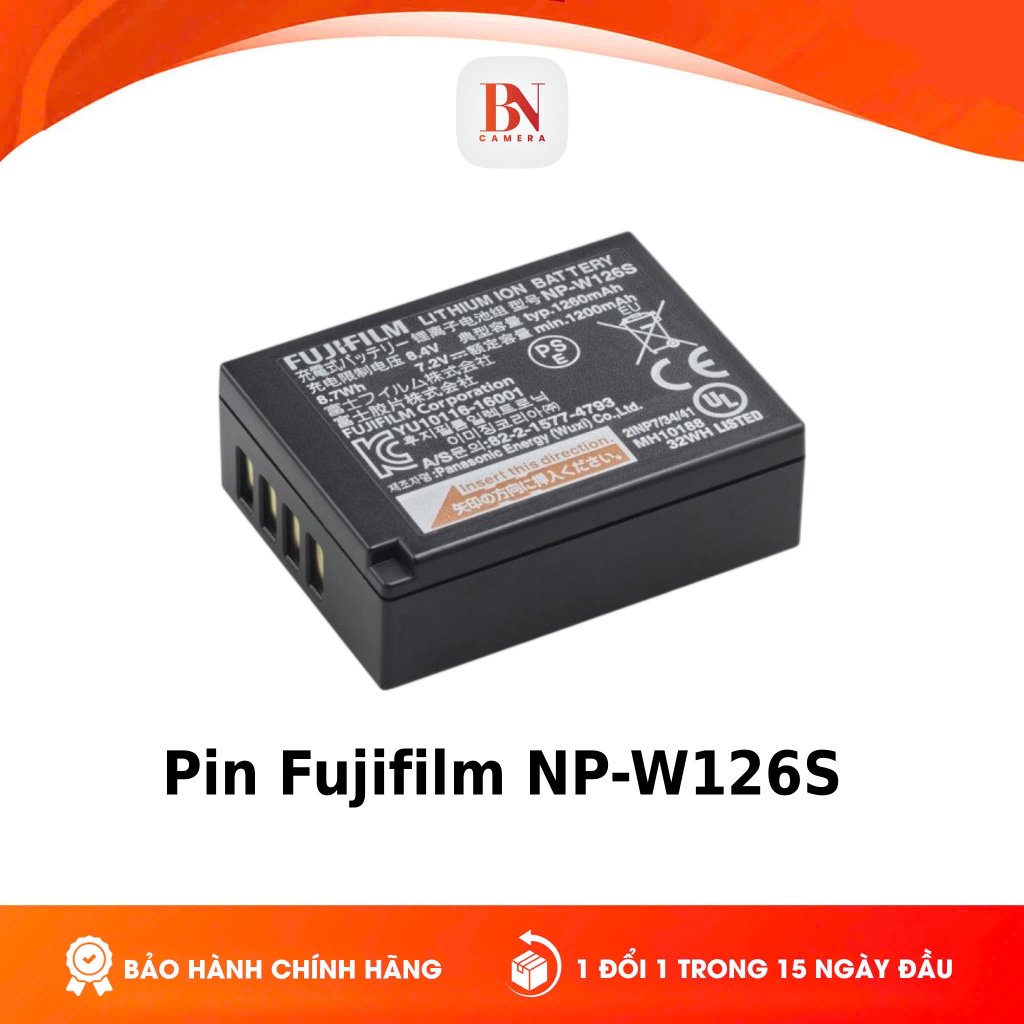 Pin Fujfilm NP-W126S. Pin Fujifilm XM5, XT20, XT30, XT30ii, XT30iii, XT50, XS10, X100Vi. Pin mới Chí