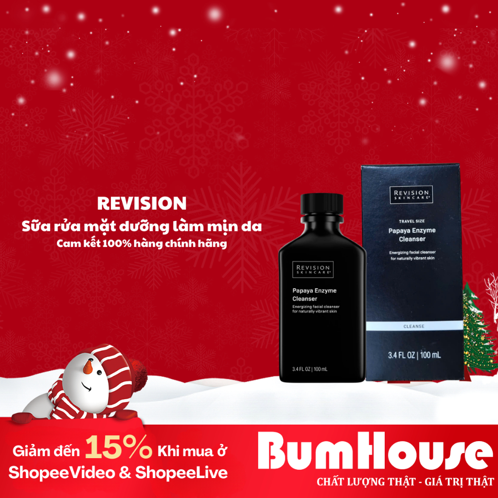 [HÀNG CTY] Sữa Rửa Mặt Sạch Sâu Với Enzyme REVISION SKINCARE Papaya Enzyme Cleanser 100ml