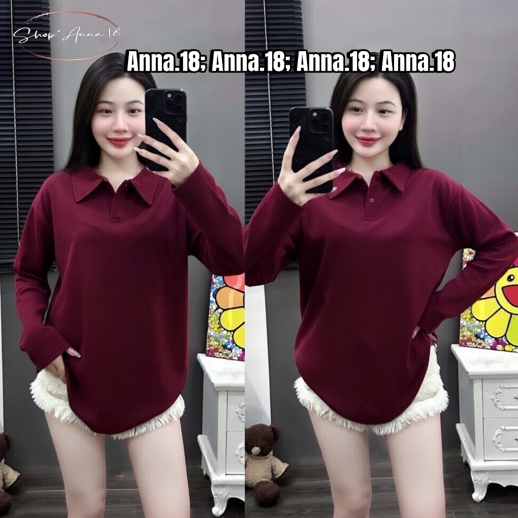 ÁO POLO DÀI TAY FORM RỘNG < 70KG CHẤT 3158 ( POLO DÀI TAY _ TRƠN POLO DÀI TAY )