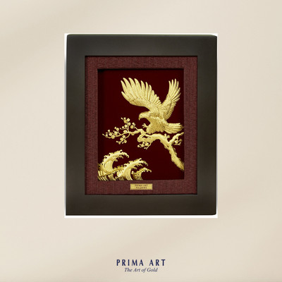 Tranh treo tường Mỹ Nghệ Phủ Vàng 24K PRIMA ART Đại Bàng Size 29x25cm