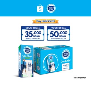 Thùng 48 Hộp Sữa Dinh Dưỡng Dutch Lady Cao Khỏe Có Đường 48x170ml