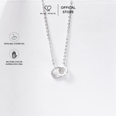 Dây Chuyền Bạc 925 Blue Peach DC Circle Lồng V2 Size S DC632
