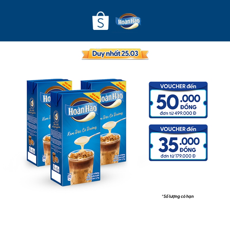 Combo 3 Hộp Kem Đặc Có Đường Hoàn Hảo 1,27kg/hộp