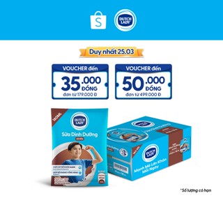 Thùng 48 Bịch Sữa Dinh Dưỡng Dutch Lady Socola 48x180ml