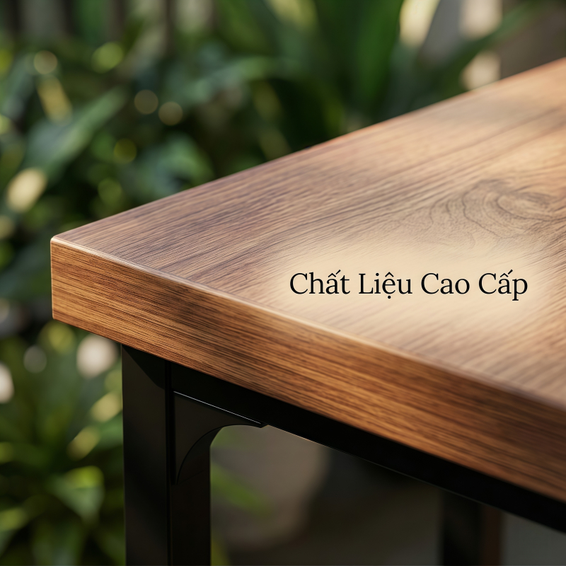 HUHU Ban bar ban cong san vuon ngoai troi Ban cafe go mdf dai Khung sat chiu luc tot Decor goc chill | BigBuy360 - bigbuy360.vn