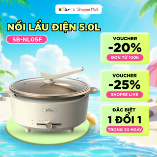 Nồi Lẩu Điện Bear 5L Nồi Chiên Xào Nấu Đế Tách Rời Chống Dính Nồi Lẩu Điện Đa Năng Nồi Lẩu Mini Bếp Lẩu Đa Năng SB-NL05F