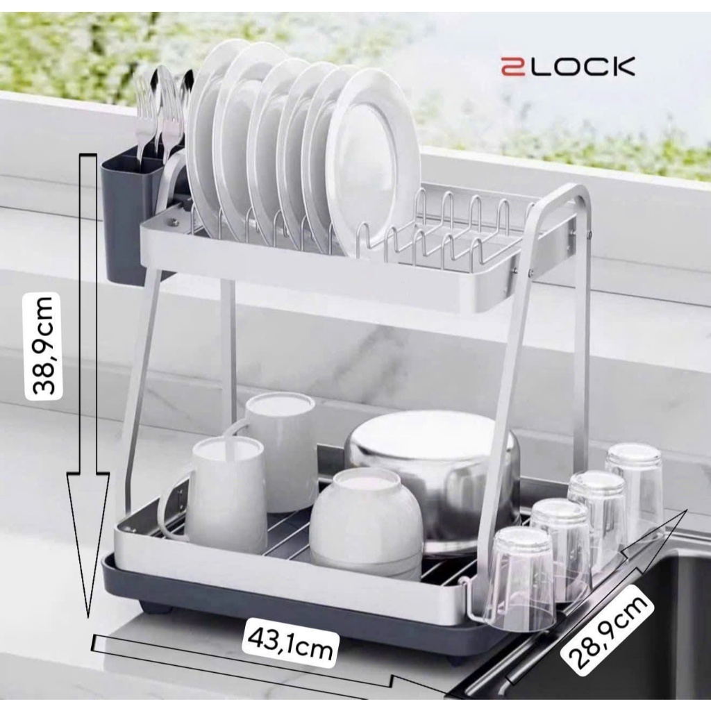 Giá úp bát 2 tầng 2Lock
