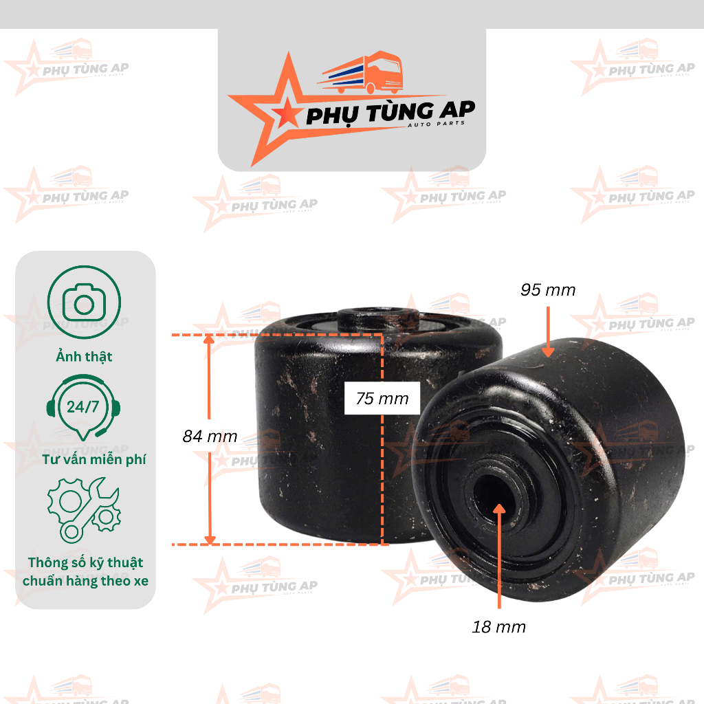 Cao su lật cabin cho dòng xe DongFeng HB (Xe Ben) và các dòng xe tải nặng sử dụng chung hệ thống lật