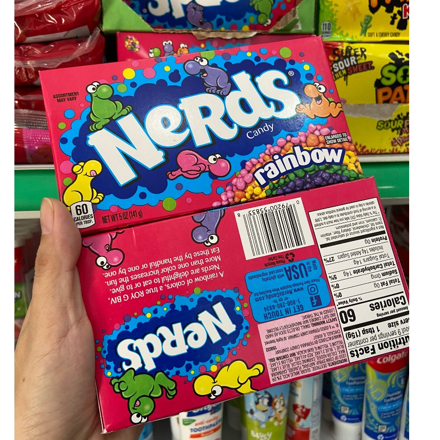 Kẹo trái cây chua ngọt Nerds Rainbow của Mỹ