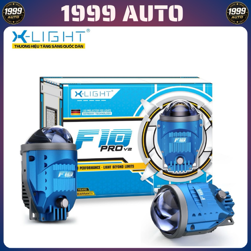 XLIGHT F10 PRO V2 - Bi gầm tích hợp 3 nhiệt màu, công suất 45/65W, bảo hành 2 năm