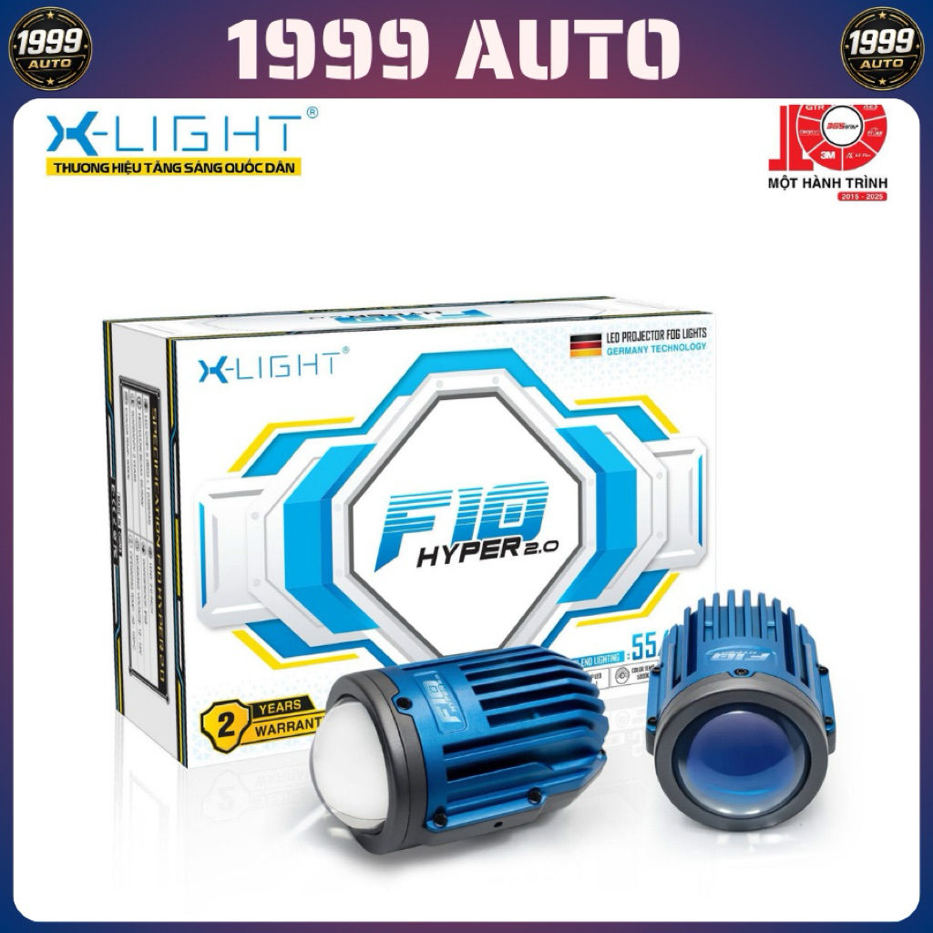 XLIGHT F10 HYPER 2.0 INCH - Bi gầm 2.0 inch siêu sáng, công suất 50/55W, bảo hành 2 năm