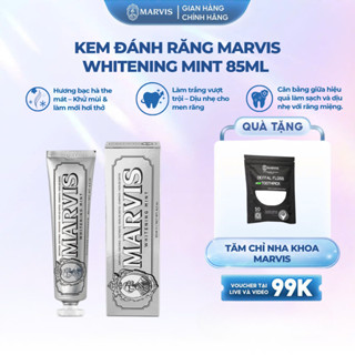 Kem đánh răng Marvis Whitening 85ML - Kem đánh răng Ý làm trắng, giảm mảng bám, bảo vệ răng miệng