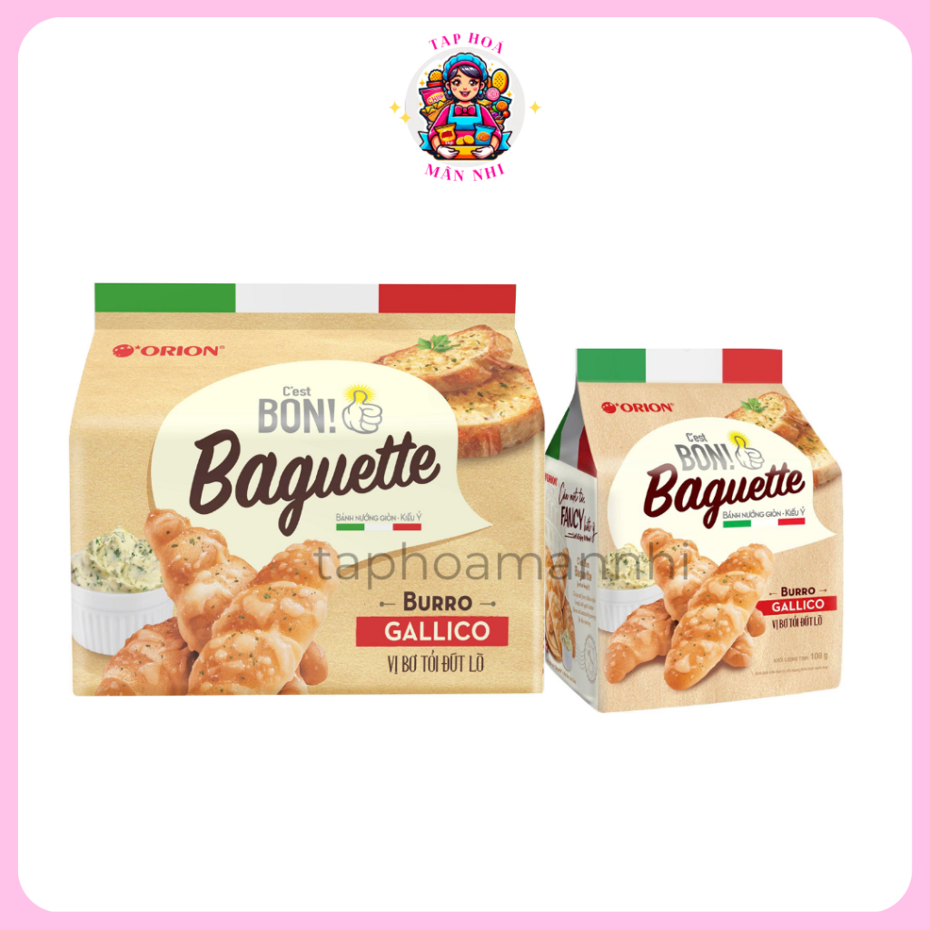 Bánh Nướng Giòn C'est Bon Orion Baguette Vị Bơ Tỏi Đút Lò