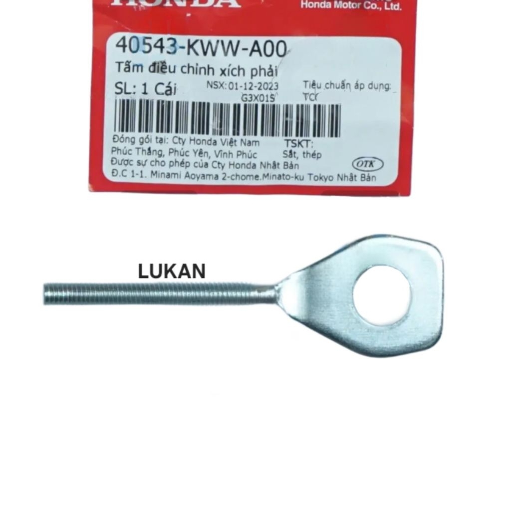 Tấm điều chỉnh bas tăng sên xích xe WAVE ALPHA 2017... zin 40543-KWW-A00