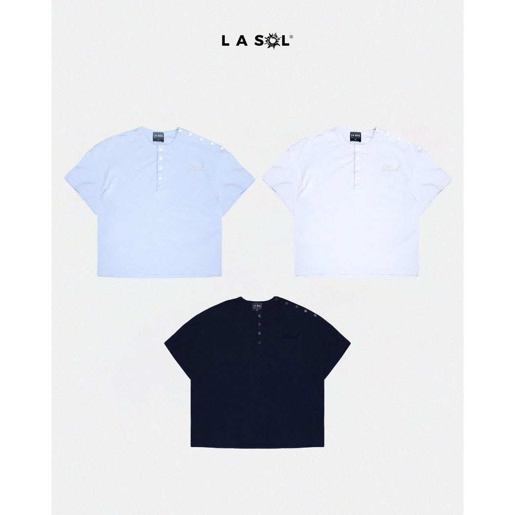 Áo thun LASOL Henley Shoulder Button T-shirt