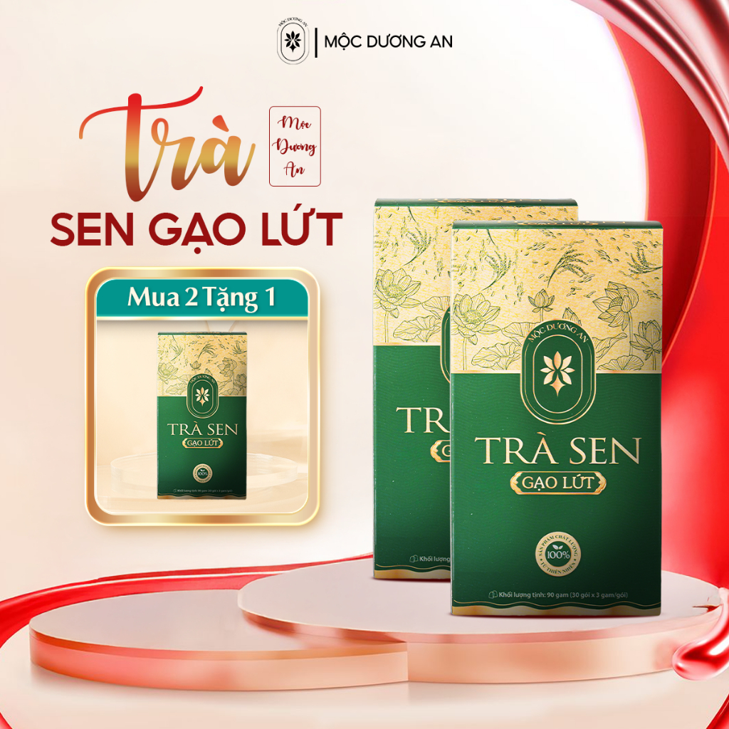 [DUY NHẤT HÔM NAY] Mua 2 Tặng 1 Trà Lá Sen Gạo Lứt Mộc Dương An - Hỗ trợ về dáng sáng da, bổ khí dưỡng tâm