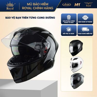 Mũ bảo hiểm fullface Royal M266 2 kính cho nam và nữ đi xe máy đi phượt chính hãng bảo hành 12 tháng