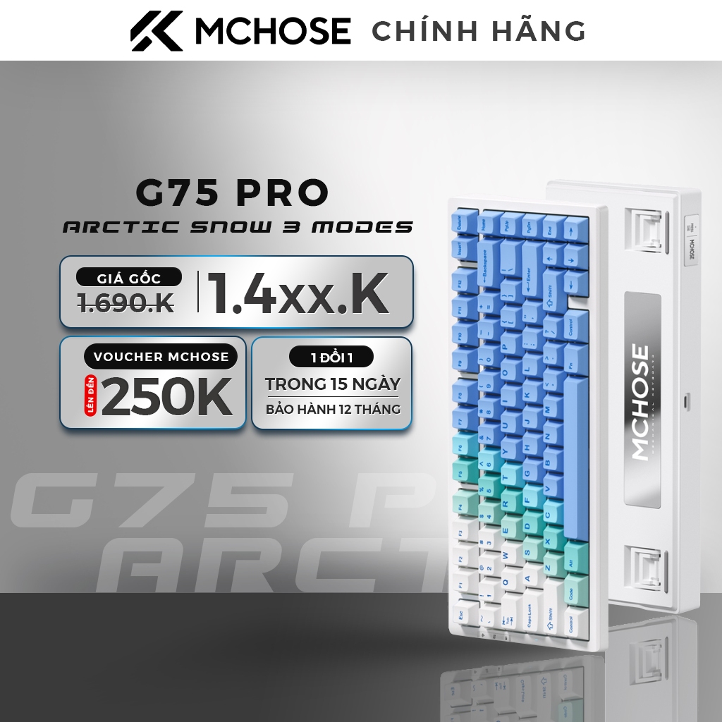 Bàn phím cơ MCHOSE G75 Pro - 3 Modes