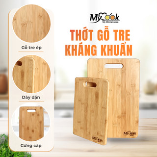 Thớt Tre MyCook 30x20cm 40x26cm Cao Cấp, Thớt Gỗ Tre Tự Nhiên Kháng Khuẩn Chống Bám Mùi, Thớt Nhà Bếp Sơ Chế Đa Năng