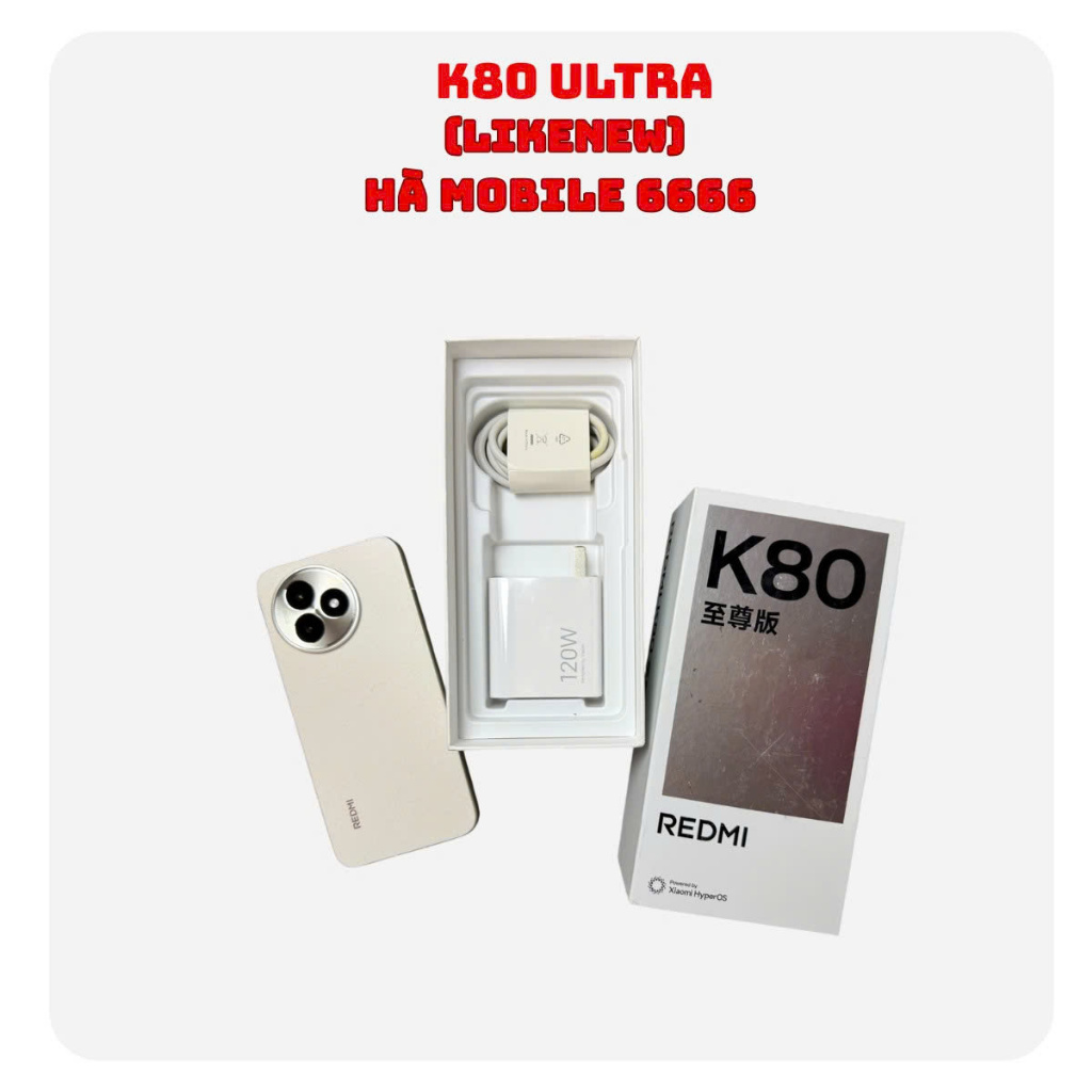 Điện thoại Xiaomi REDMI K80 Ultra likenew Dimensity 9400 Plus Pin 7410mAh