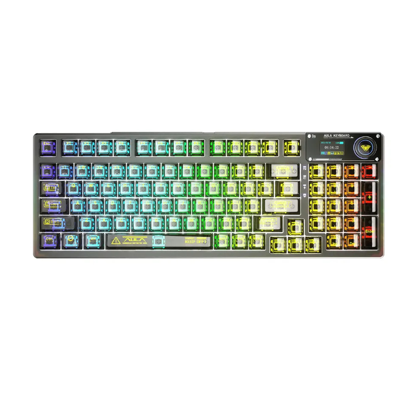 Bàn phím cơ Gaming AULA F98 Pro (3 MODE/ LED RGB/ 96%) - Hàng chính hãng