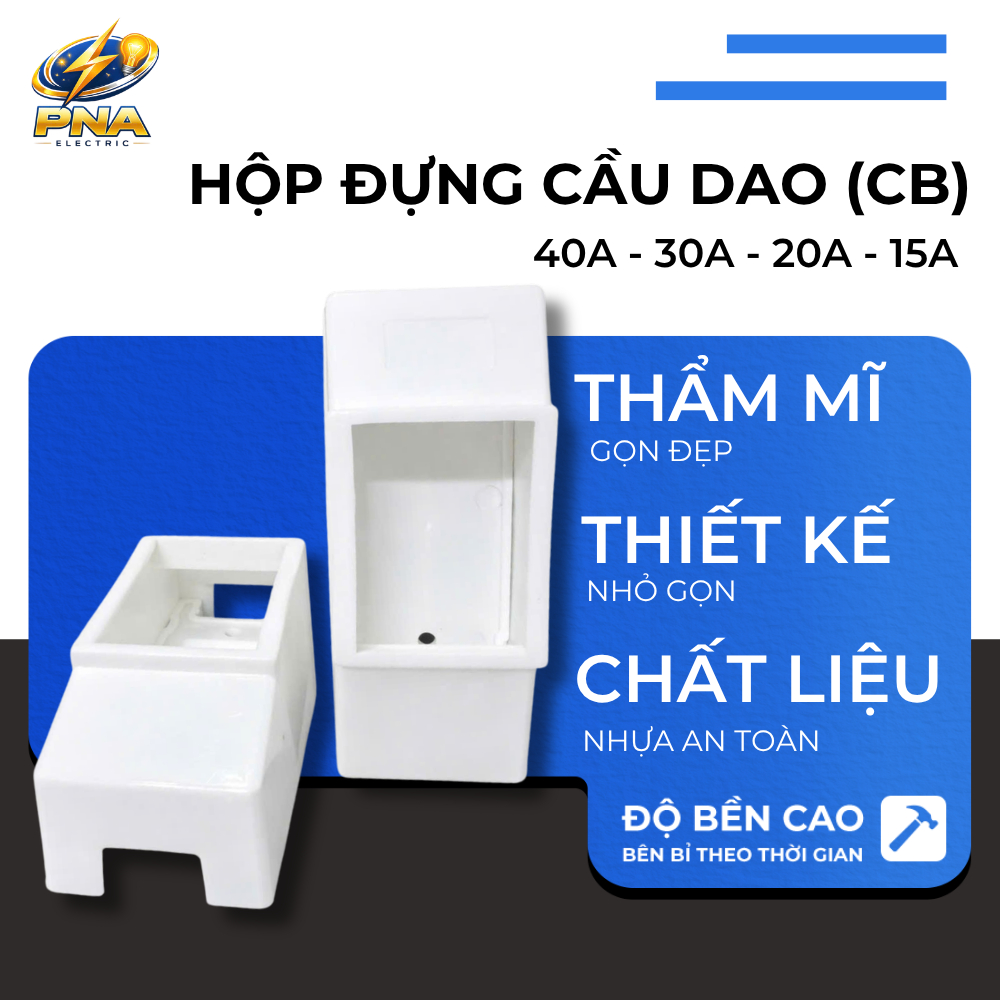 Hộp đựng cầu dao (CB) nhỏ gọn chắc chắn an toàn, vỏ đựng aptomat CB cóc khối