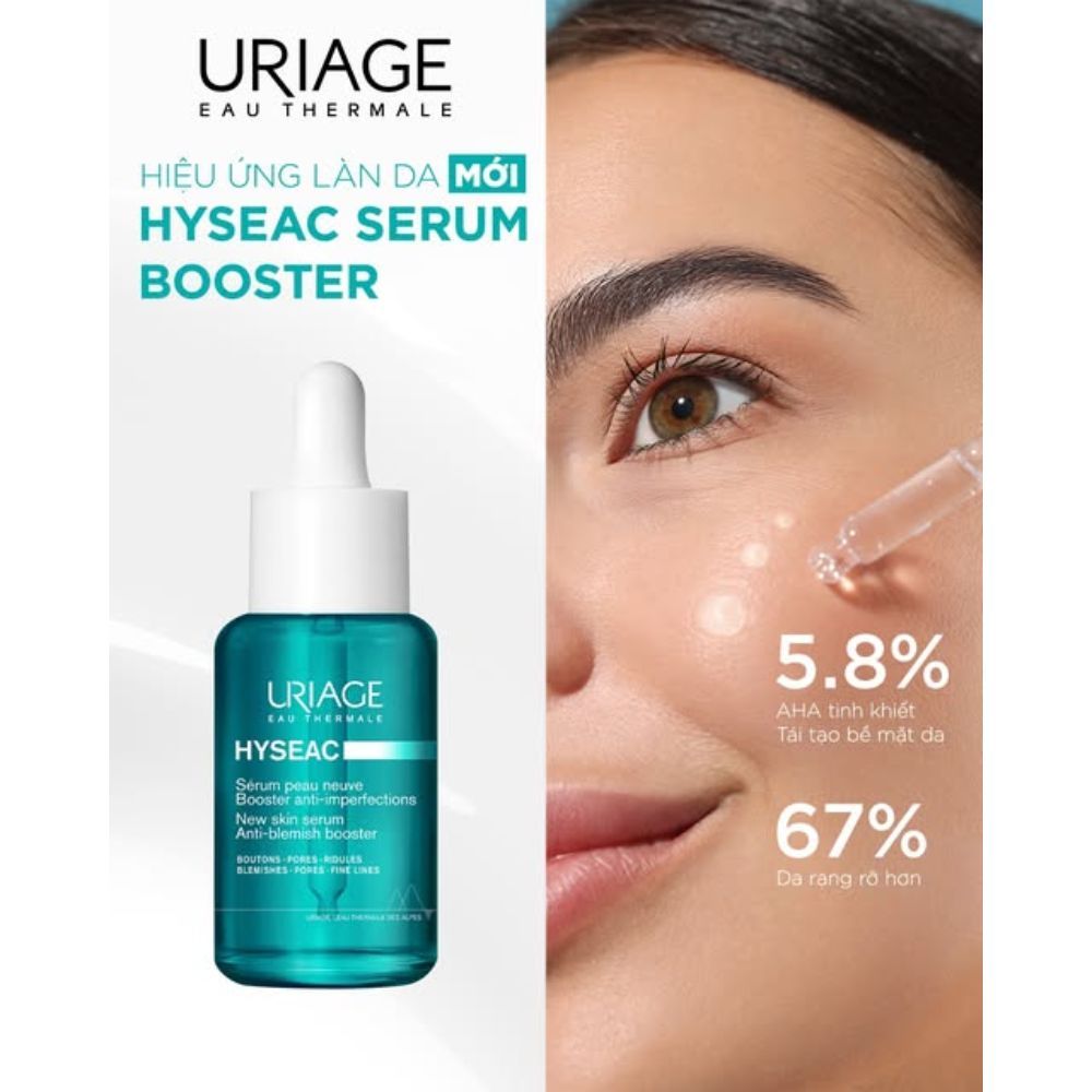 Ảnh 4 của Serum Uriage Hyseac Booster giảm mụn, thu nhỏ lỗ chân lông cho da nhờn, da nhạy cảm, 30ml