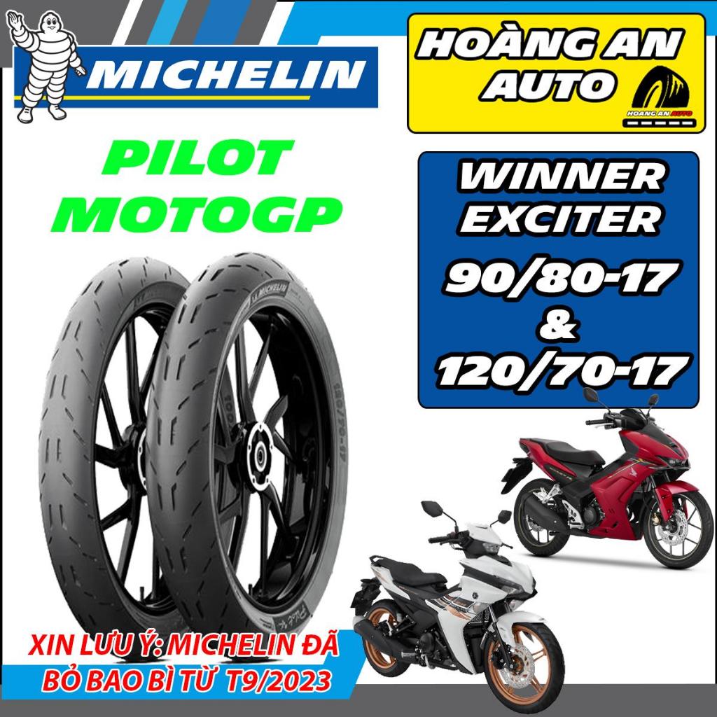 (90/80-17& 120/70-17 - Pilot MotoGP ) Cặp vỏ lốp xe Michelin thông số zin Exciter 150 155, Winner...