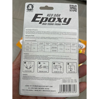 Keo dán sắt 2 thành phần AB Đức Anh, Deyi 20g/set nhỏ {Hàng chính hãng, giá tốt}