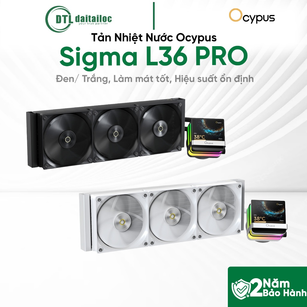 Tản Nhiệt Nước Ocypus Sigma L36 PRO Đen/Trắng Hiệu suất ổn định Làm mát tốt | Chính Hãng | Bảo Hành 
