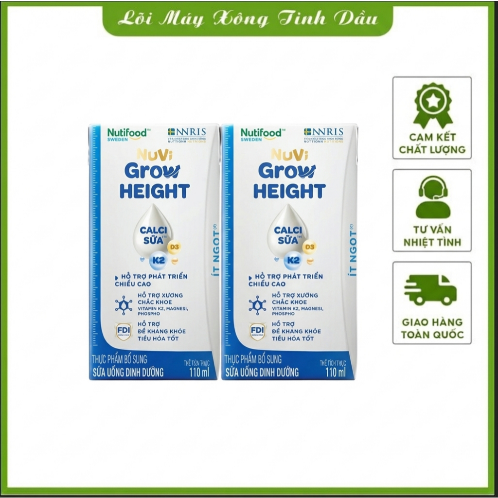 ( 2 hộp dùng thử ) Date xa SBPS Nuvi Grow Height 1+ hỗ trợ phát triển chiều cao hộp 110ml