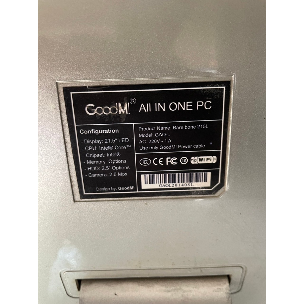 All in one Pc GoodM rã xác linh kiện nguồn, màn hình